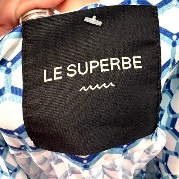 Le Superbe Santorini Dream Dress, White Blue Halter, Women’s Size XS - Picture 3 of 6